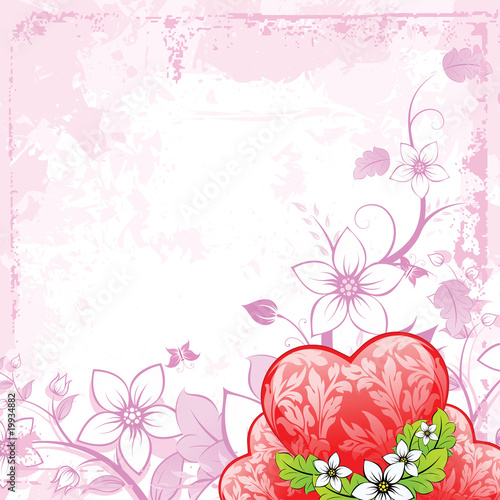 Vector: Grunge Valentine's Day card Grunge Valentine's Day card
