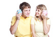 Foto: Young couple saving money Young couple saving money
