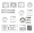 backdrop, black european postmarks