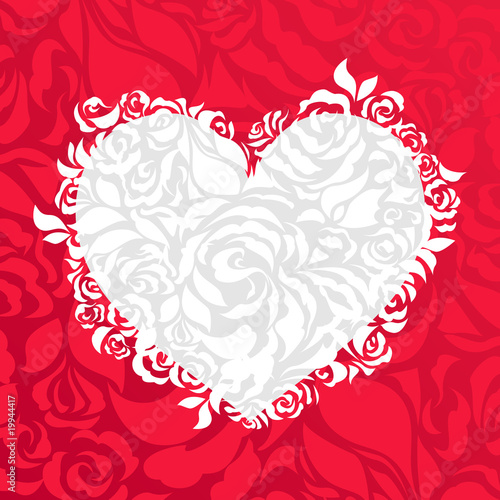 Roses from the heart abstract love background Valentine wedding