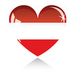 Vector heart with Latvia flag texture isolated on a white.