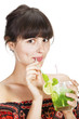 Young sexy woman with a cocktail