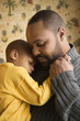 Photo: Father Smiling Holding Young Son Father Smiling Holding Young Son