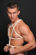sportsmen in ropes