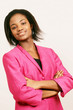 Smiling confident young black businesswoman