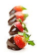 Photo: Strawberries dipped in chocolate Strawberries dipped in chocolate
