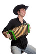 Male with accordion and hat