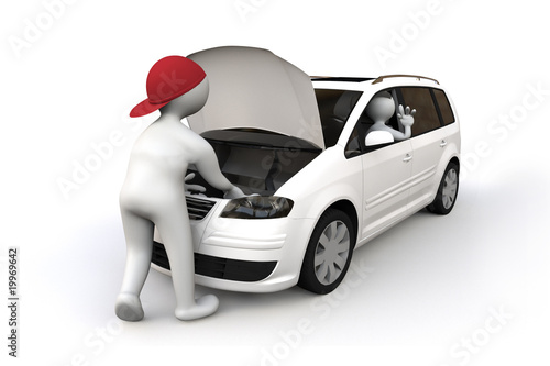 Illustration: 3D Man Garage 3D Man Garage
