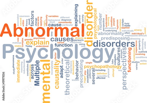 Illustration: Abnormal psychology background concept Abnormal psychology background concept