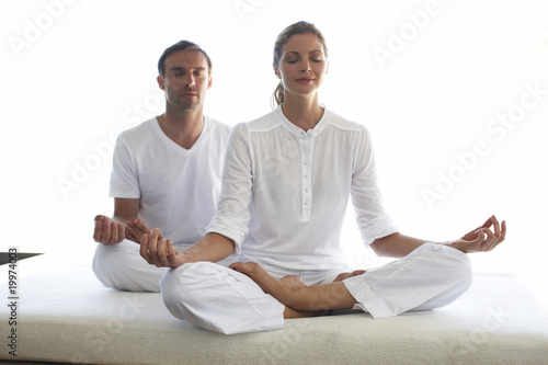 Photo: Doing yoga Doing yoga