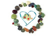 Love stones. Isolated over white background