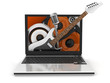 Laptop music symbol