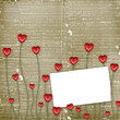 Greeting Card to St. Valentine's Day with hearts Greeting Card to St. Valentine's Day with hearts