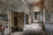 ancient floor in an abandoned hospital