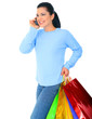 Happy Young Girl Shopping