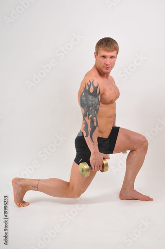 Photo: Bodybulder with weights Bodybulder with weights