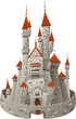 Medieval castle. Cartoon and vector object  isolated