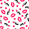 lipstick kiss, seamless vector repeat lipstick kiss, seamless vector repeat