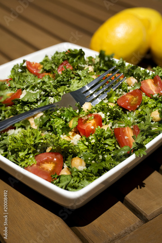 Photo: Tabouli Salad with Fork Tabouli Salad with Fork