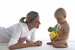 Cute mother and baby