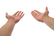 Photo: Two hands reaching and holding Two hands reaching and holding