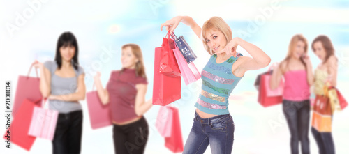 Photo: Shopping sexy girls smiling Shopping sexy girls smiling