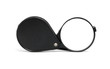 black magnifying glass over white background