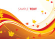 Abstract autumn template with maple leaves. Vector Abstract autumn template with maple leaves. Vector