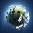green planet from space