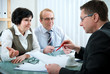 Senior couple meeting with agent