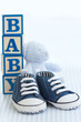 Blue baby shoes