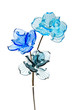 Glass flowers isolated on white background