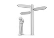 Choose your way (3d isolated characters, copyspaces, series)