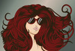 Red Head with long detailed flowing hair Red Head with long detailed flowing hair