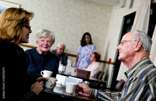 Photo: Seniors socializing Seniors socializing
