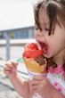little girl eating ice cream little girl eating ice cream