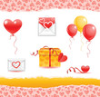 vector elements for valentines