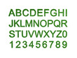 Grünes Alphabet aus Gras Wiese Rasen Grünes Alphabet aus Gras Wiese Rasen