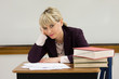 Tired Woman Teacher Tired Woman Teacher
