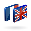 english french translation button 3d vector english french translation button 3d vector