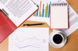 Work-table covered with documents Work-table covered with documents