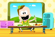 Boy Eating Vegetables
