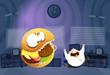 Chased By The Burger Monster