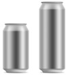 Blank beer can in 2 variants 330 and 500 ml