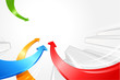 color upward moving arrows