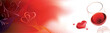 Banner-red whine and heart shape