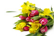 Blumenstraus aus Tulpen und Narzissen