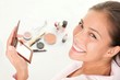 Putting makeup Putting makeup
