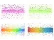four various colors with pixels four various colors with pixels