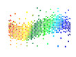 pixels in shape of wave pixels in shape of wave
